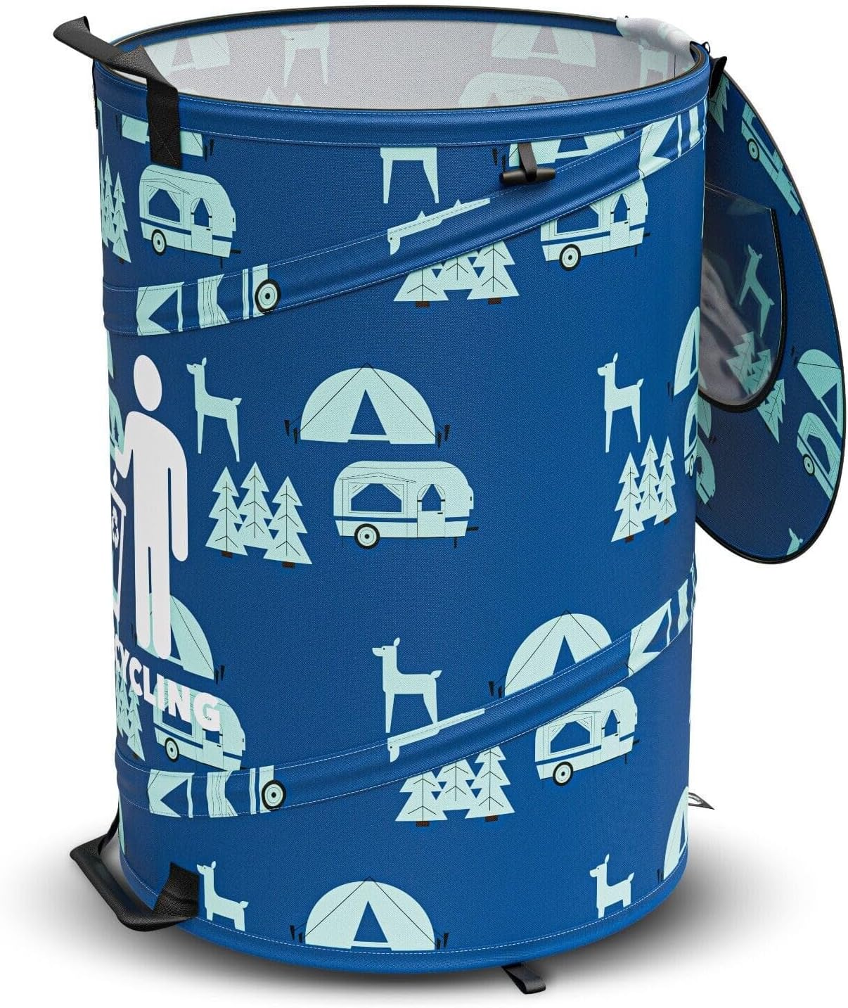 LCWCBR Collapsible 30 Gallon Garden Waste Bag Pop-up Reusable Yard Leaf Bag Holder LCW-CBR