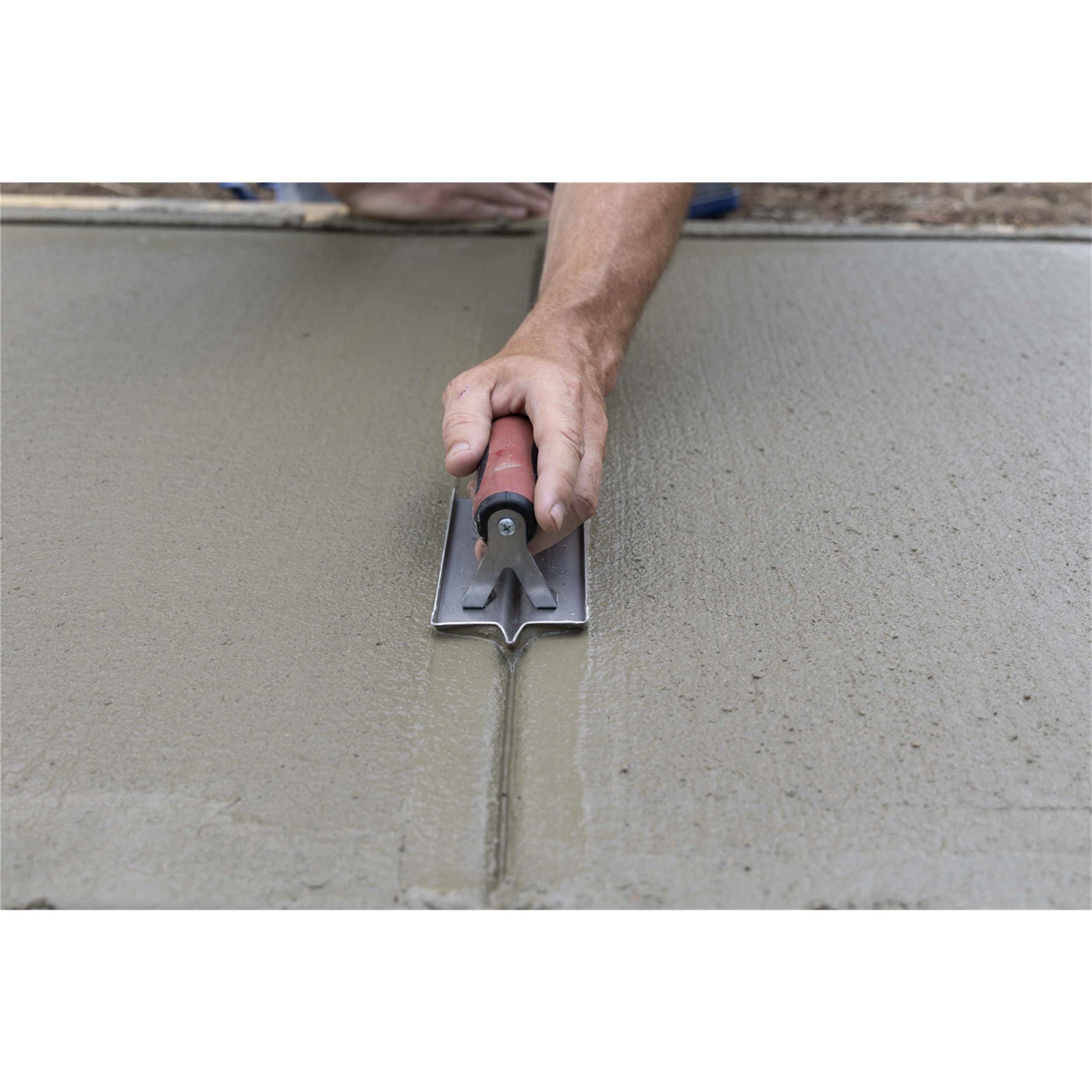 Groover Marshalltown - R 6 mm, L 13 mm, P 13 mm con impugnatura Durasoft, in acciaio inossidabile, utensili per pavimenti e calcestruzzo, dimensioni: 152x76 mm