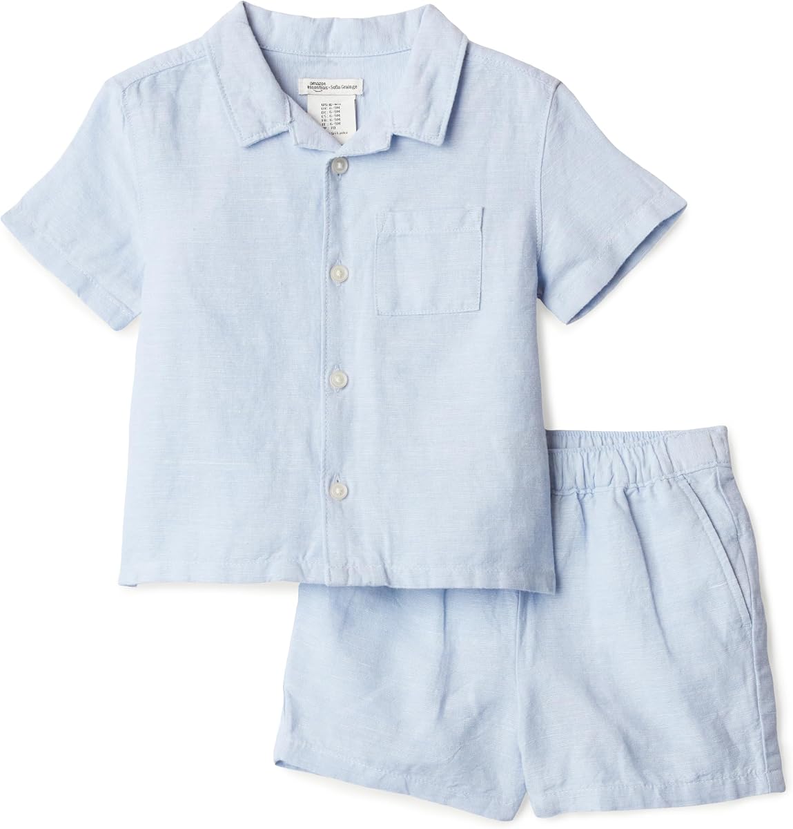 conjunto de juego de camisa y pantalón corto de lino de algodón para niños pequeños y bebés Sofia Grainge