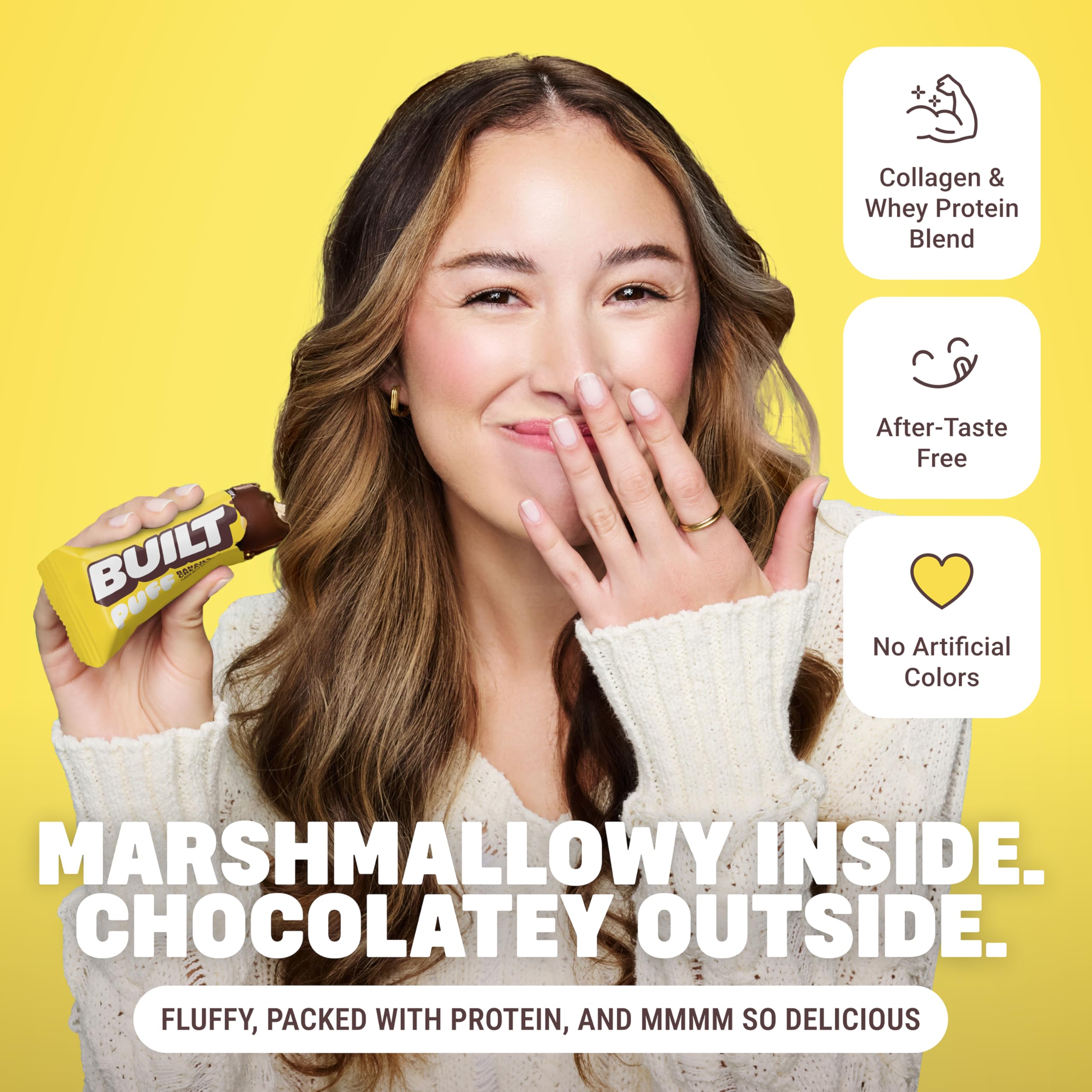 BUILT Puff Protein Bars, Banana Cream Pie, 17g Protein - 12 Count — Amazon image 5