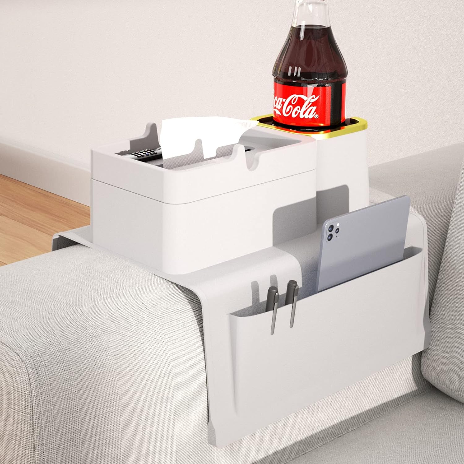 Tecbeauty Couch Cup Holder, Silicone Couch Arm Tray with