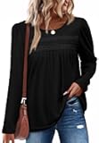 Boho Tops for Women Long Sleeve Shirts Plus Size Early Fall Fashion Womens Blouses Dressy Casual Outfits M-4Xl