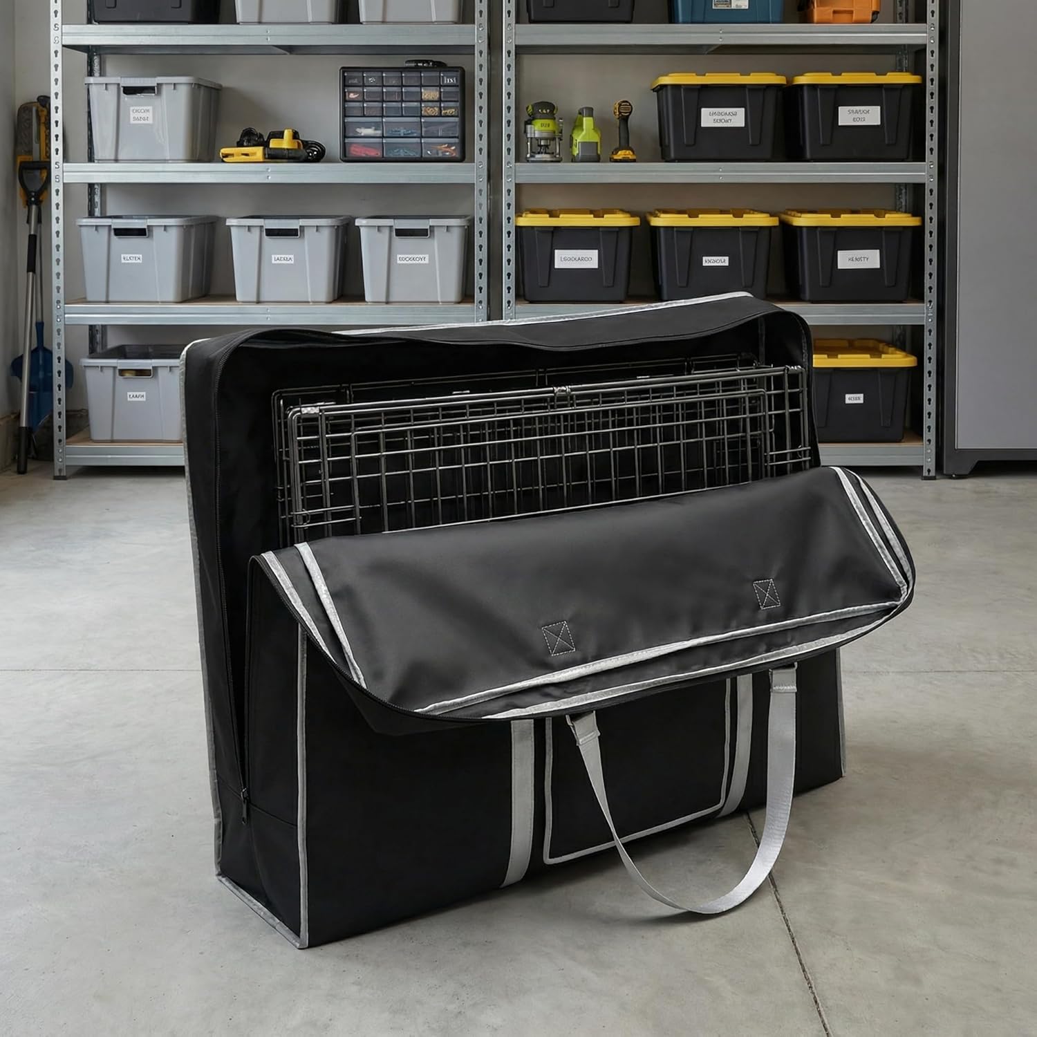 All-in-One Pet Travel Bag, Primary Use for Dog Crates, Also Stores Playpens, Dog Beds & Cat Trees, Heavy-Duty Zippered Carry All for Vacation & Camping