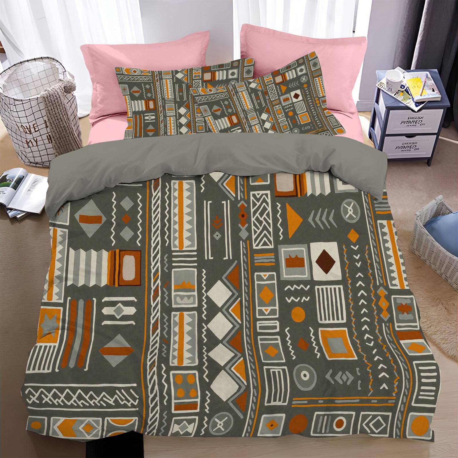 Housse de couette 240x260cm zippée pour installer votre couette facilement et sans effort