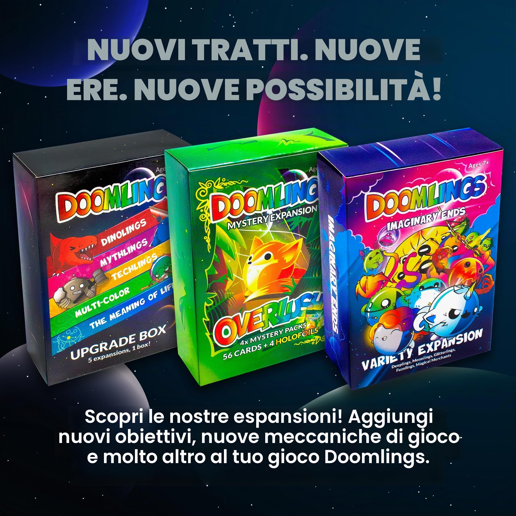 Doomlings Gioco Di Carte Classico (Edizione Fulmine). Adatto A 2-6 Giocatori, Divertente Gioco Di Famiglia Per Bambini E Adulti, Dai 10 Anni In Su | Include 1 Carta Olografica Misteriosa