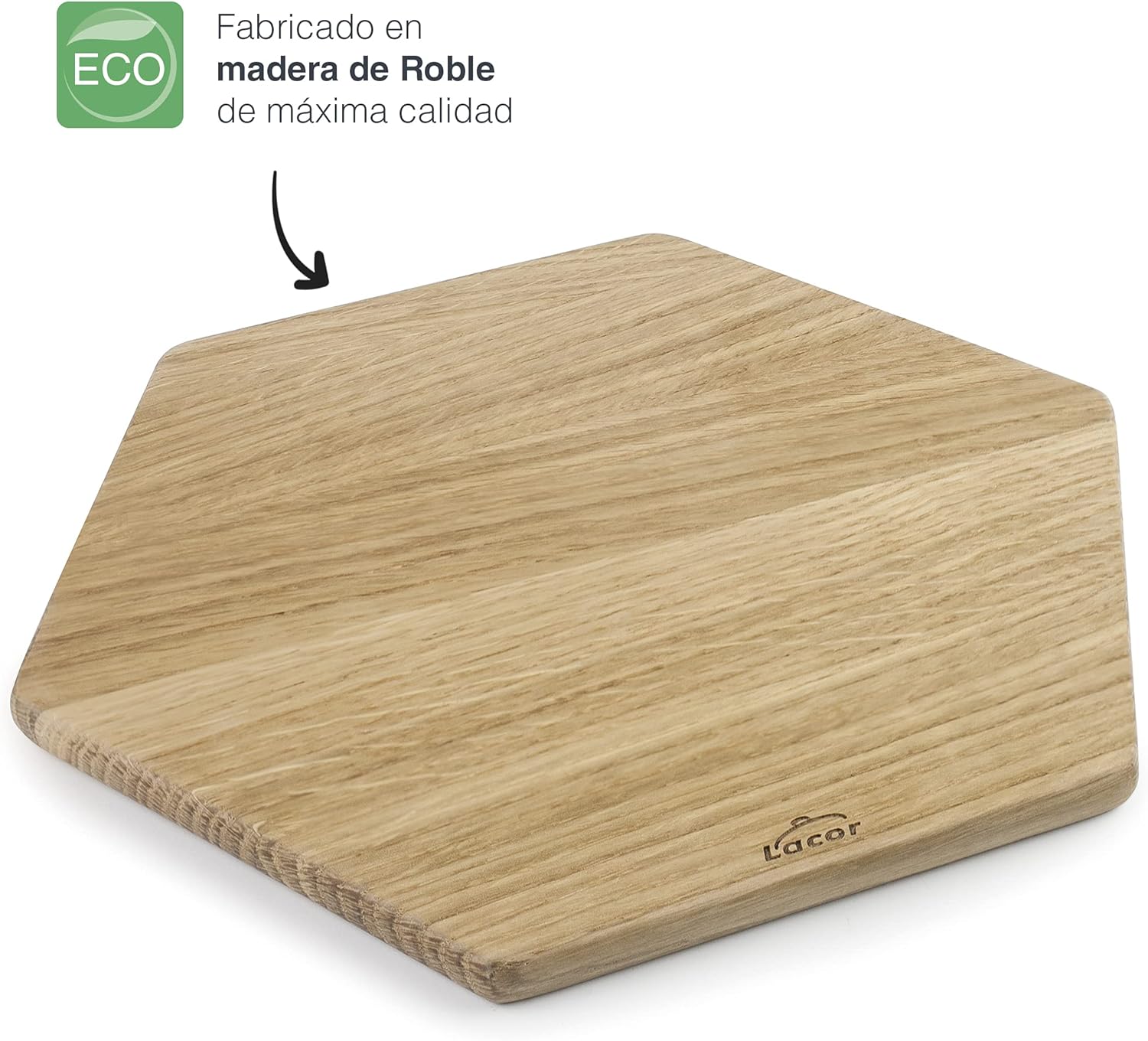 LACOR 63041 Lacor-63041-Magnetic Trivet, Protective Board, Heat Protector for Any Surface, Powerful Built-in Magnet, Suitable for Pots and Pans, 23 x 20 cm, Oak