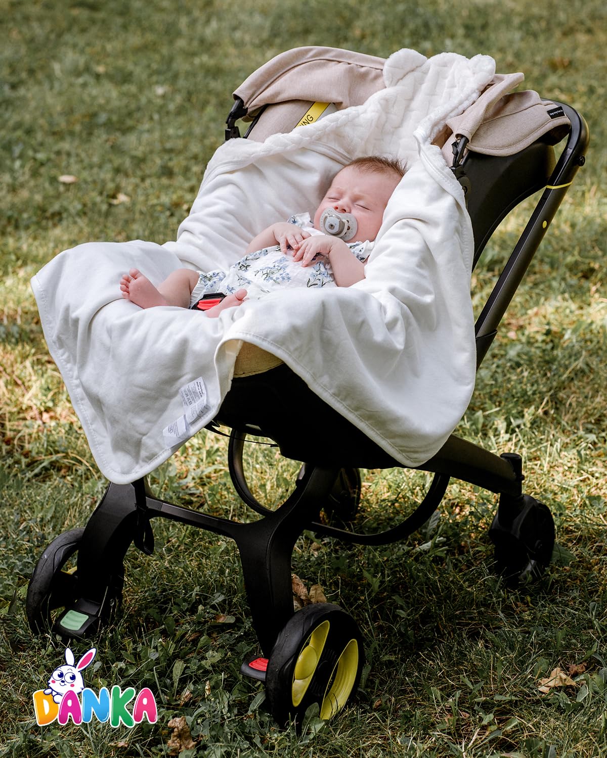 Copertina Per Neonato TupTam 85x85 Cm - Per Seggiolino Auto, Passeggino, Con Velcro, Cotone Traspirante - Foto 5