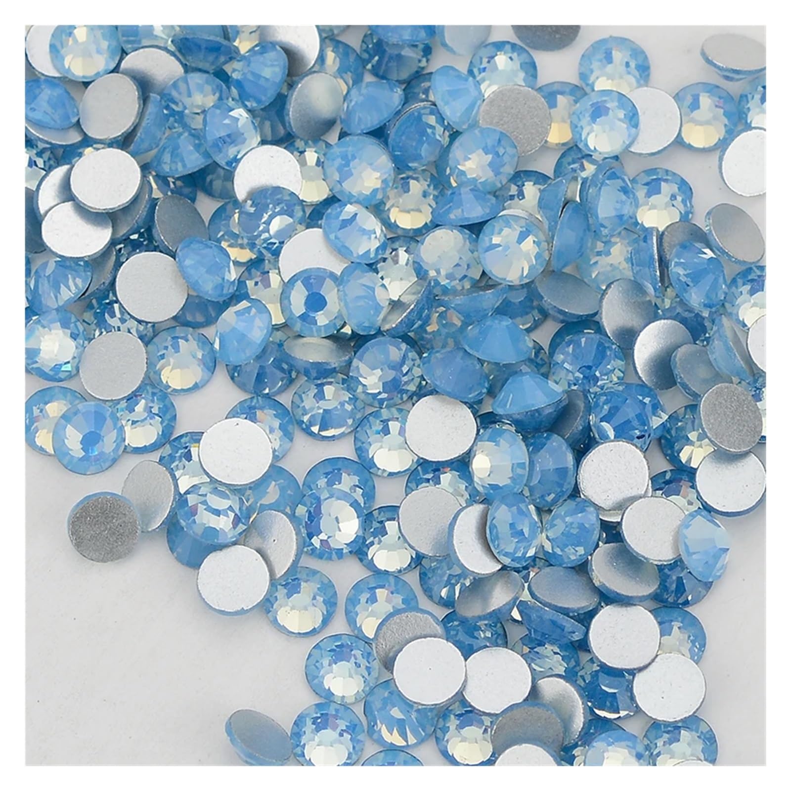 Strasssteine SS3-SS34 Flatback-Glas-Kleber auf Strasssteinen, nicht HotFix-Kristallsteine ​​für Nailart, Kleidungsstück, Stoffdekor(Blue,SS20 1440PCS)