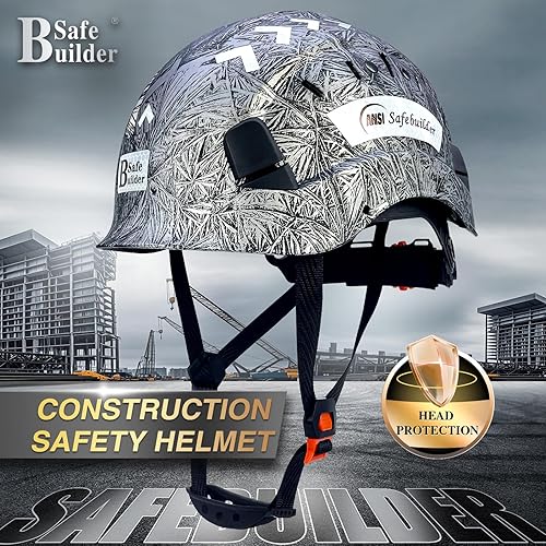 Vista 48 de Casco de seguridad para construcción, casco de ABS, sistema de ventilación ajustable, cascos de trabajo industrial, protección de la cabeza