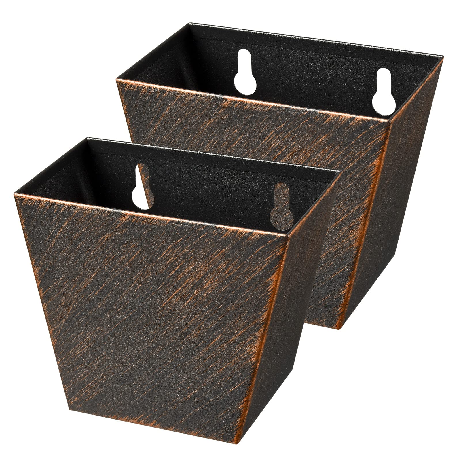 HAIICEN Antique Copper Beer Bottle Cap Catcher Wall Mounted Soda Cap Bucket Stainless Steel (Pack of 2)