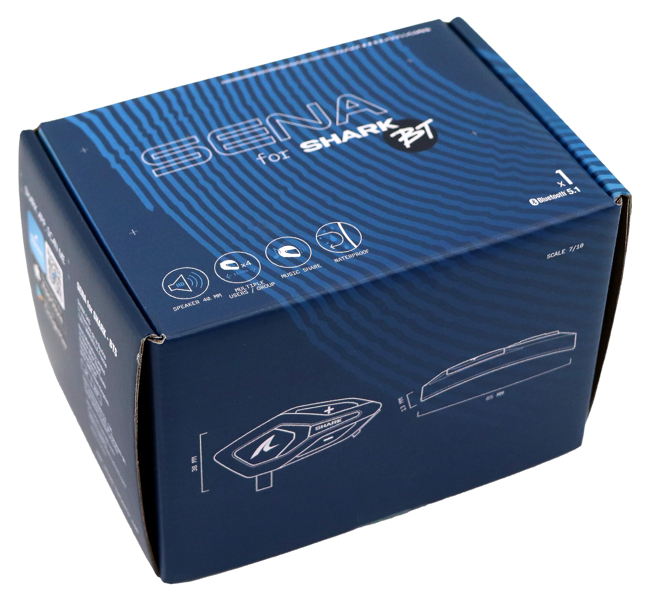 SHARK, Intercom Moto Bluetooth SENA for SHARK - BTS (Modèle SOLO) Nero