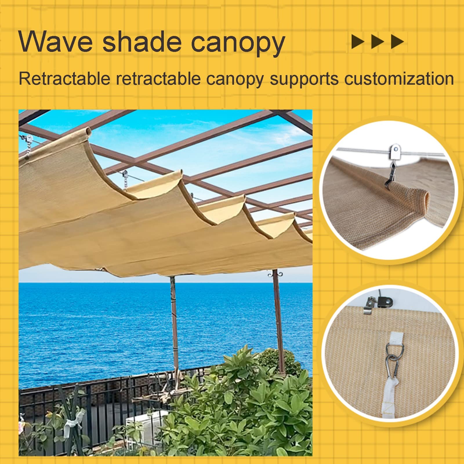 Amazon.co.jp: 格納式オーニング、取り付けキット付きルーフウェーブ