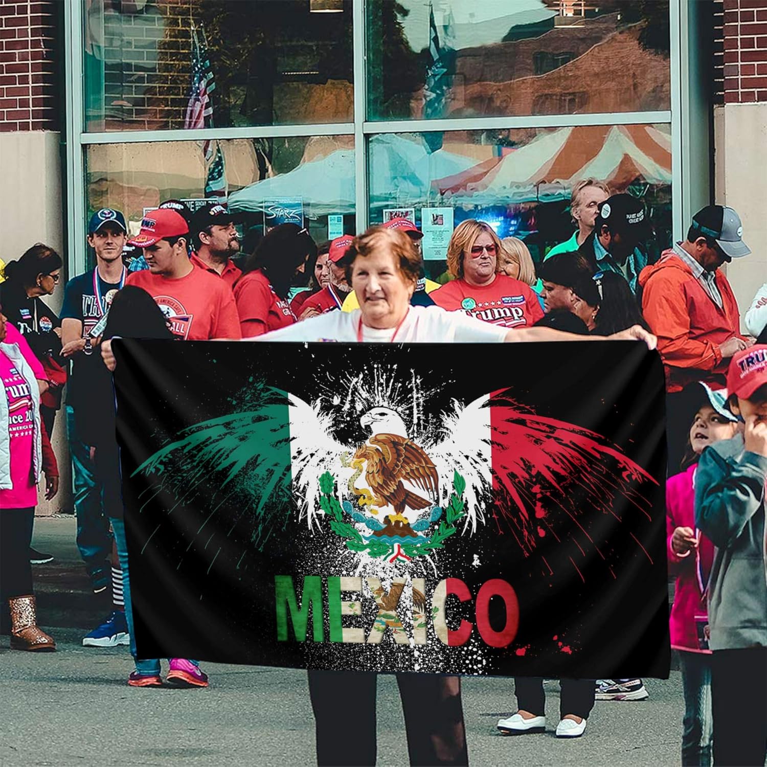 NASIAN Mexico Flag Mexican American Flags for Outside 3x5 Double Sided Mexico Usa Friendship Flag Patriotic House Yard Decoration Banner - Image 7
