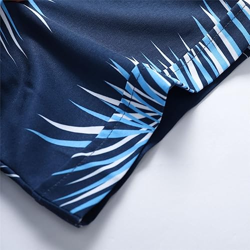 Miniatura 7 de SheLucki - Camisa hawaiana para hombre, unisex, de manga corta, con botones, para la playa y el verano, ropa casual estampada con sombra de palmas