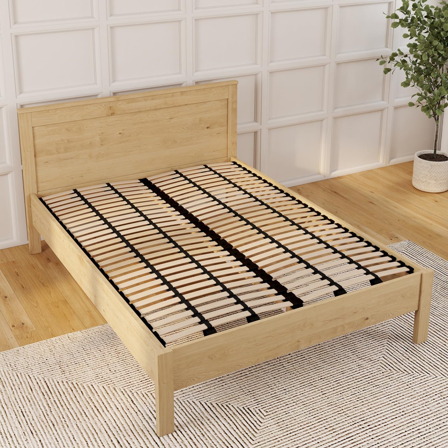 IDMarket - Somier de láminas ajustables - 5 zonas de confort 140 x 190 cm