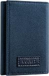 VULKIT Petit Toile Trifold Wallet Minimalist Wallet pour les hommes avec Change Pocket RFID Blocage du titulaire de carte de crédit Slim 3 ID Windows & Zipper Pocket pour hommes, Brown