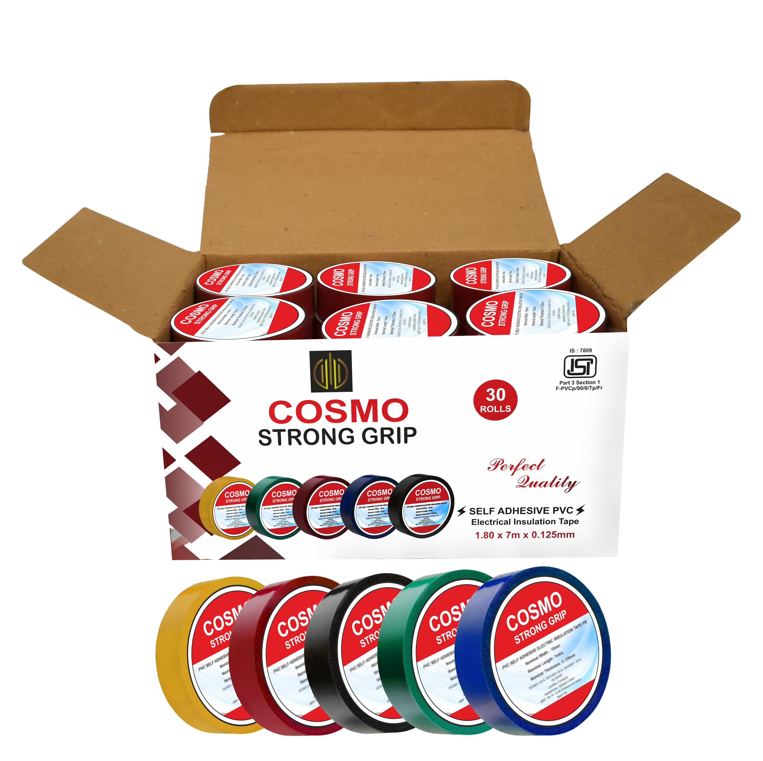 Forus Cosmo ISI Marked PVC Insulation Electrical Tape, Waterproof Strong Self Adhesive Electrical Tape for household wiring, Electrical Wire Tape 18mm x 7 Meters, Multicolor (15 Pc) (B0DDXZJGPM) Amazon Price History, Amazon Price Tracker