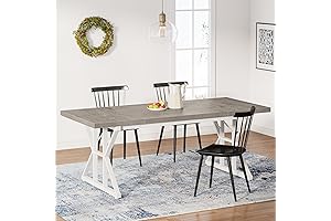 Tribesigns Farmhouse Dining Table for 6: The Perfect 6 Foot Dining Table for Your Home