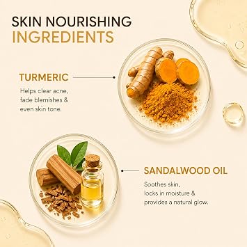 Vicco Turmeric Vanishing Cream with Sandalwood Oil - 70 Year Legacy of Ayurveda, with Turmeric for Daily Skincare, Lightweight Formula, 100% Natural - 2.82 oz (1 Pack)