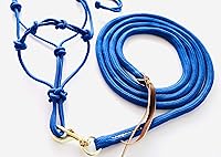 Vista 2 de Star Point Horsemanship Mini-Pony - Juego de 4 cuerdas anudadas y cable de 8 pies con cable rígido, ajustable, de larga duración, hebilla de Lima