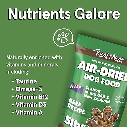 Miniatura 104 de Real Meat - Alimento para perros secado al aire con cordero y pescado real, bolsa de 5 libras de alimento real para perros de carne real sin granos