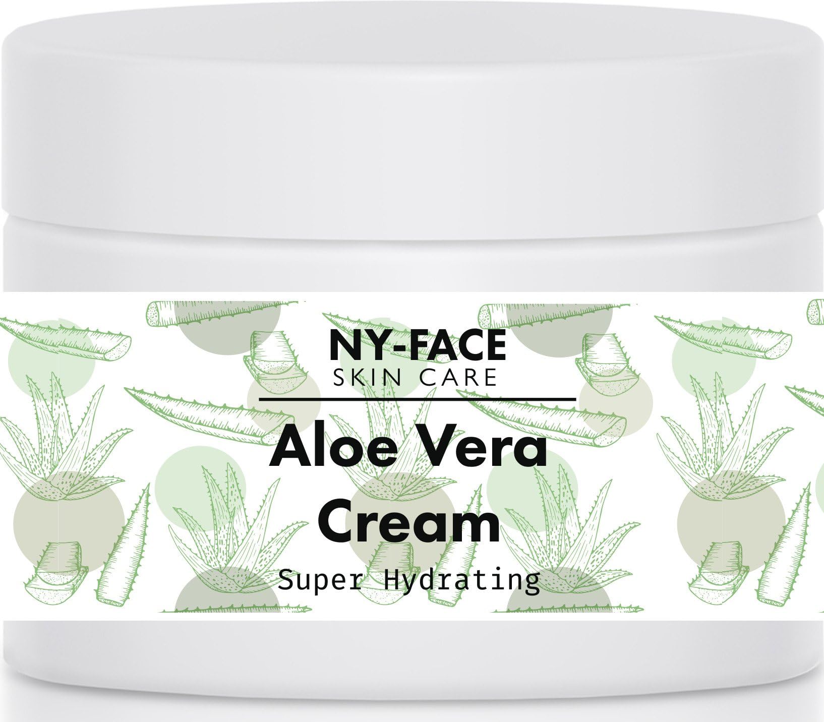 NY Face's Aloe Vera Cream -120 ml - 100% Organic Aloe & All Natural, Reduce Inflammation, After Sun explosure - Ph Balanced Cream Helps To Soften Your Skin And Keeps It Smooth And Glowing
