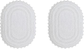 Better Trends Bathroom Rugs Sets 2 Piece Lilly Crochet Oval Rug