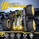 Tecnock Remote Control Cars for Kids, 2.4GHz RC Car with Type-C Easy Charging, 4WD Double Sided 360° Rotates and Flips RC Stunt Car, Toys Gift for Boys and Girls