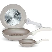 Pensofal White Diamond Set of 3 Frying Pans 16 + 24 + 28 cm, Aluminium