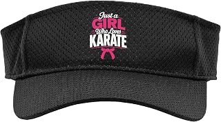Girl Loves Karate Dojo Karateist Karateka Sport Sun Visor