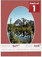 Vista 62 de Tapete de 5 x 7 para fotos de 4 x 6 pulgadas, con apertura de tablero ovalado verde Honeydew precortado, sin ácidos, mate para proteger tus