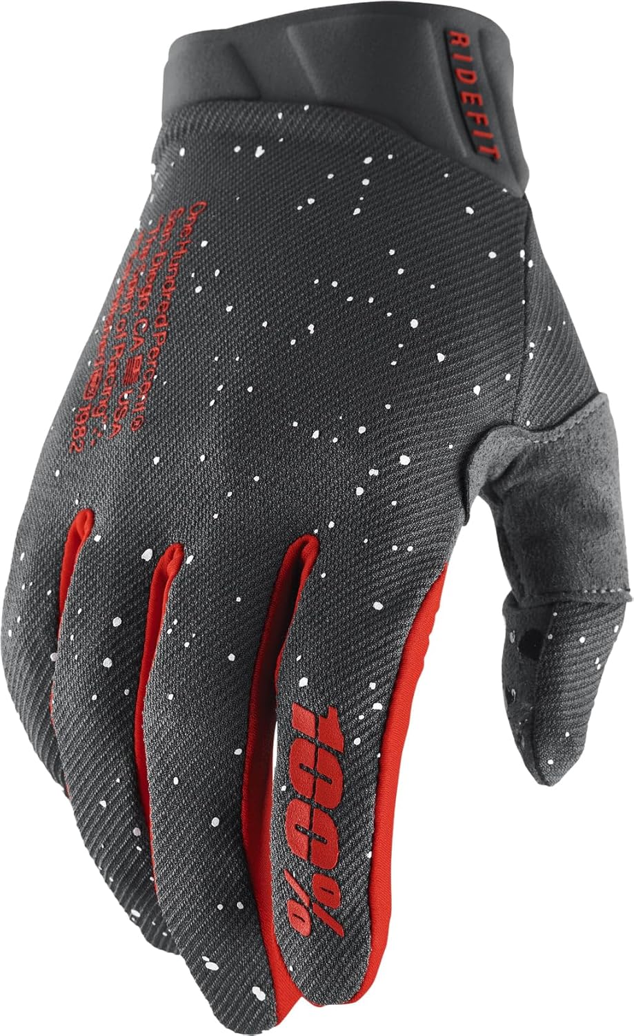 100% RIDEFIT Motocross Gloves - MX Dirt Bike & Powersport Riding Gear for Men