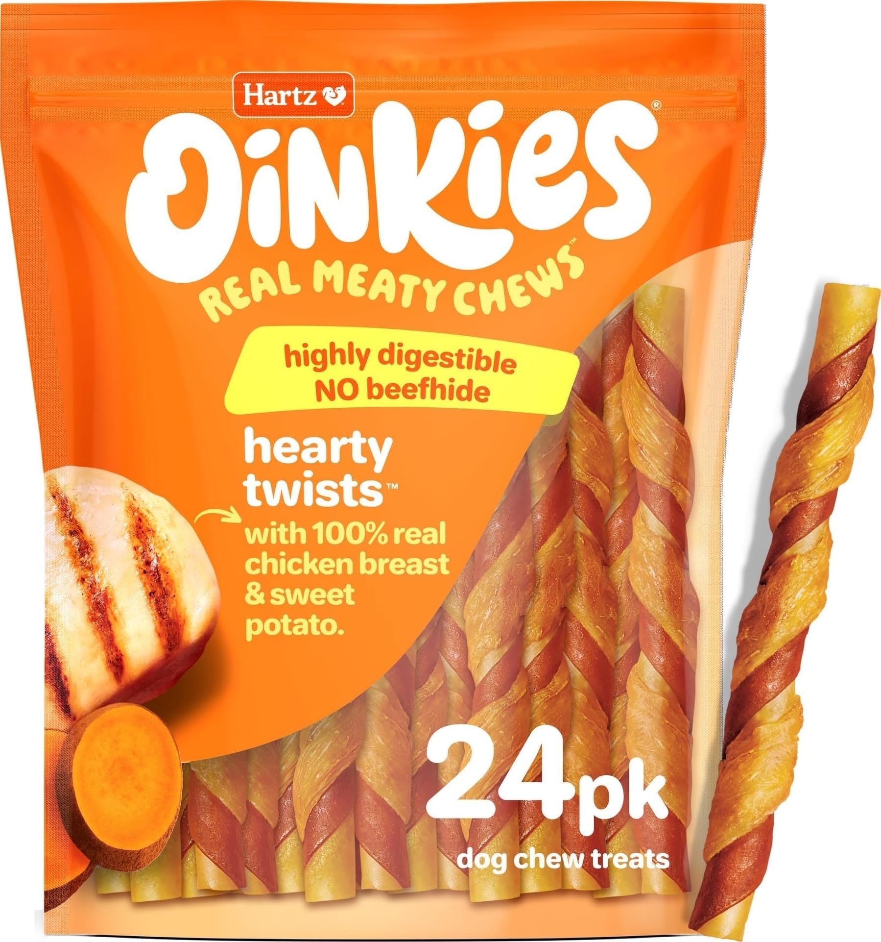 Oinkies Chickentastic Hearty Twists, 24 Count