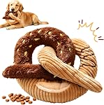 Enrichissement de chien Snuffle Jouet pour le travail du nez, Squeaky Crinkle Cacher et chercher Porte-Traits en peluche Jouet chiot gâteau d'anniversaire pour petits chiens moyens grands – Canèle cerise