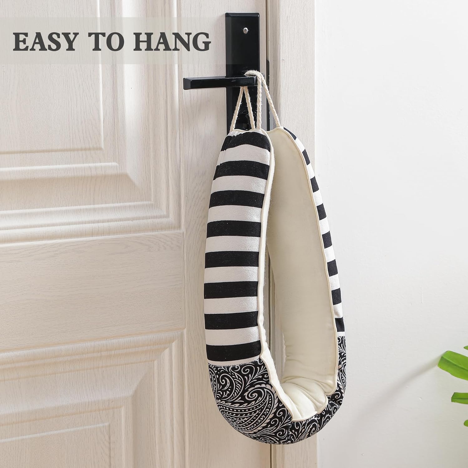 Ciieyuo 36" Decorative Wind Stopper Under Door Draft Stopper for Door & Window, Heavy Weighted Fabric Air Draft Noise Blocker Stopper Gap Filler for Bottom of Door with Hanging Loops