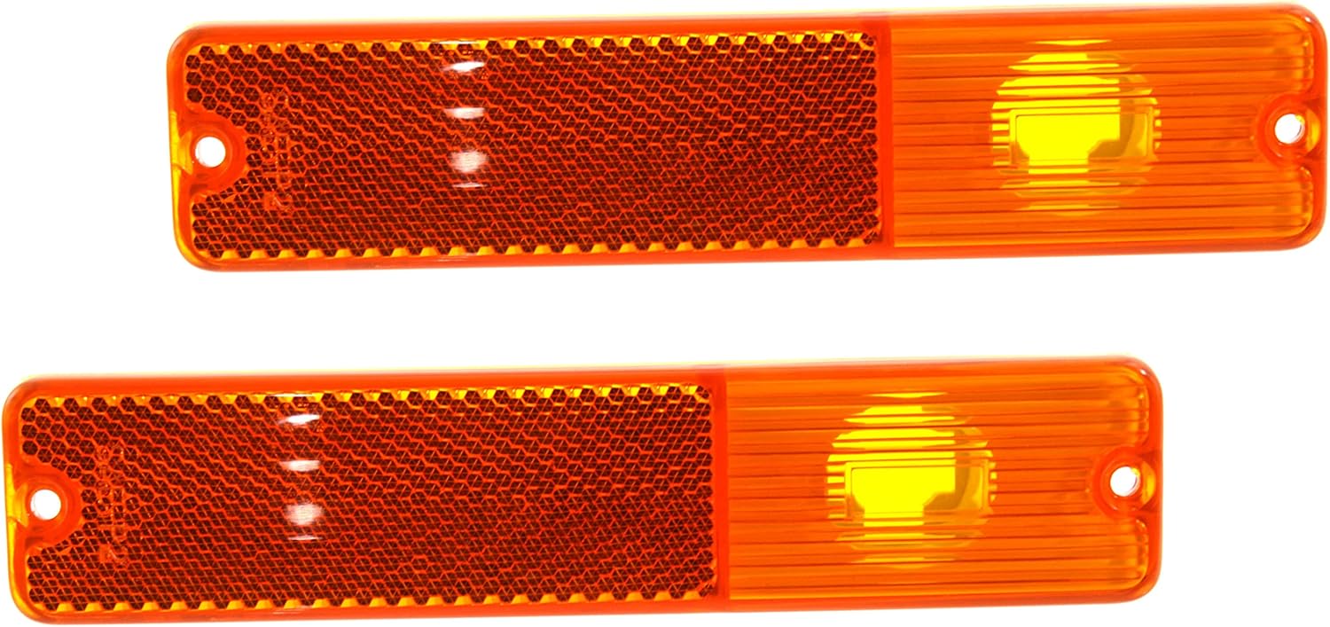Garage-Pro Side Marker Lens SET Compatible with Jeep CJ5 1968-1983, CJ6 1968-1971, 1975, CJ7 1976-1986, Grand Wagoneer 1984-1991 Driver and Passenger Side