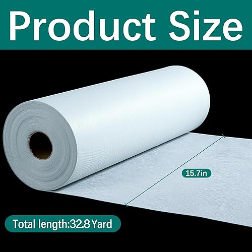Miniatura 2 de Interfaz fusible para planchar de 15.7 pulgadas x 32.8 yardas para costura, interfaz de ropa ligera no tejida, interfaz de forro polar fusible para