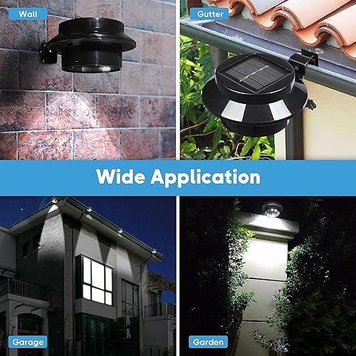 Miniatura 6 de Yescom Luces solares LED de pared impermeables para valla de jardín al aire libre, 10 paquetes