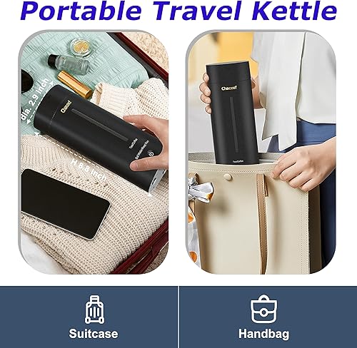 Miniatura 4 de CHACEEF Hervidor eléctrico portátil de 11.8 fl oz y mini olla arrocera de control inteligente de 1.2L
