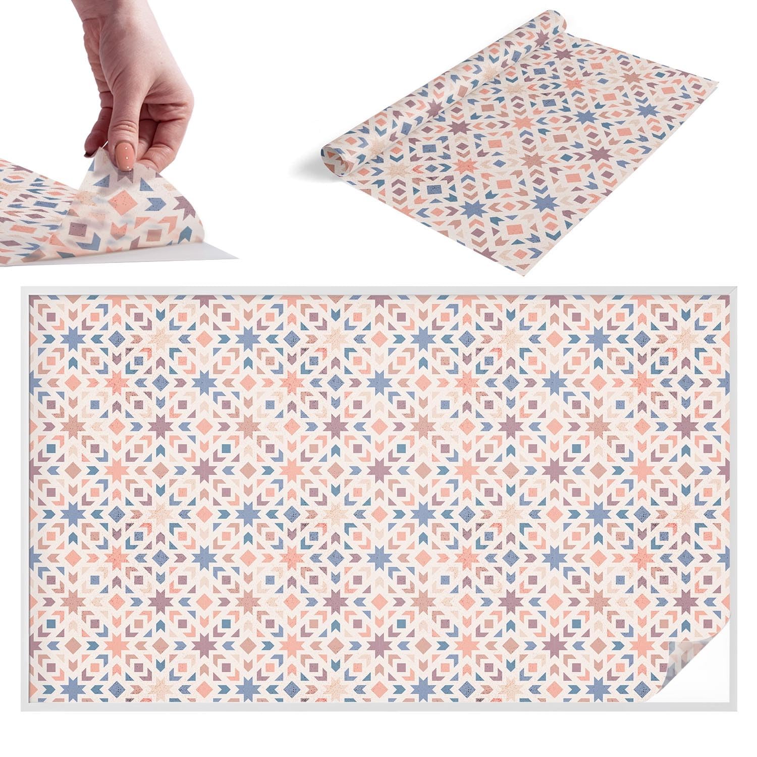 Film pour vitre anti-regard 200x116 cm en PVC occultant et décoratif avec motifs colorés