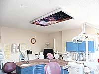 Vista 6 de Cubierta de luz fluorescente para luces de techo de aula, inserto de película retroiluminada de alta calidad, 2 x 4 (22.38 x 46.5 pulgadas)