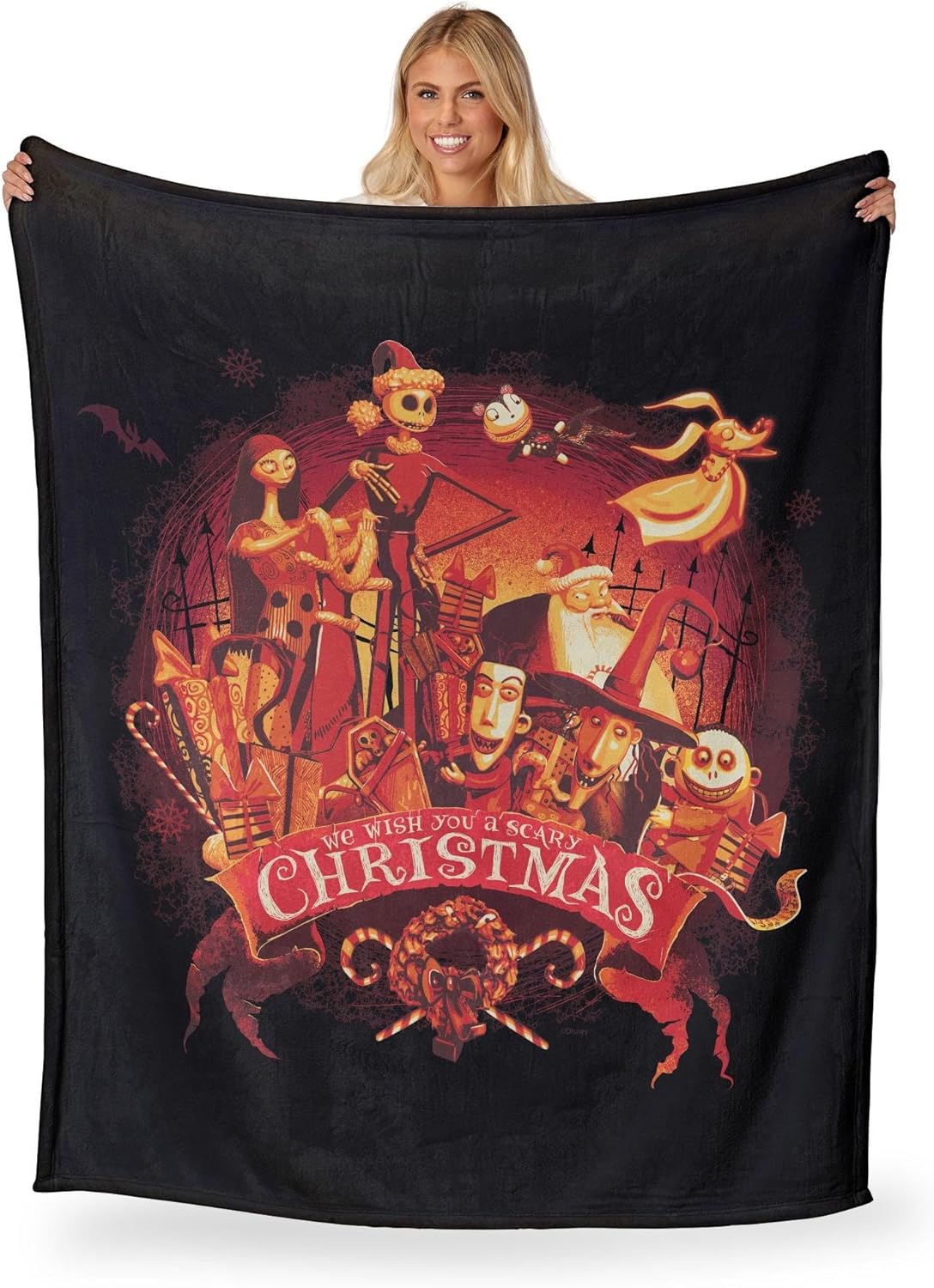 Northwest Nightmare Before Christmas Silk Touch Throw Blanket, 50" x 60", Forever Haunted
