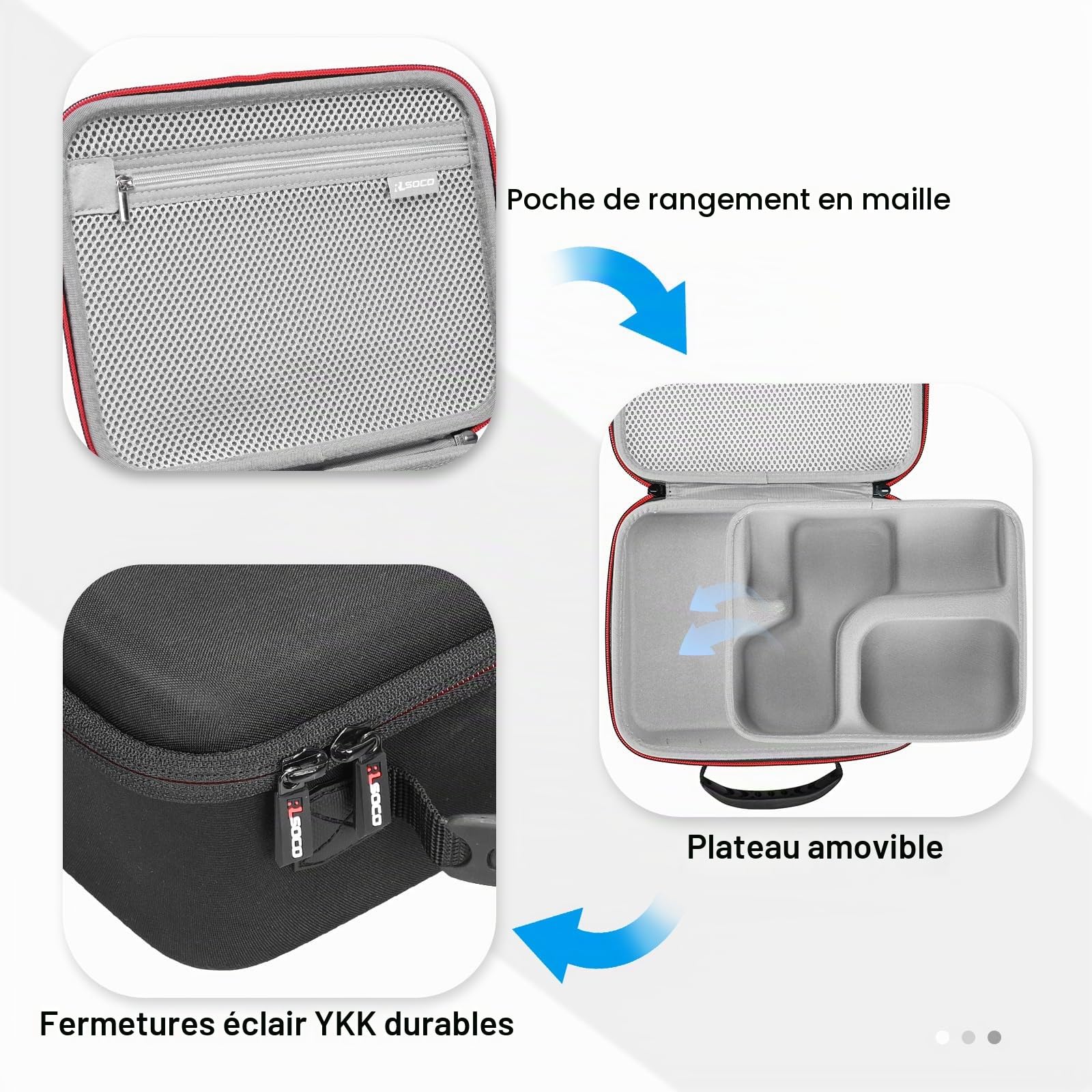 RLSOCO Étui Compatible avec Shure MV7X XLR/MV7+/MV7/MV7i Podcast Microphone & avec SM7B/SM7dB/MV6 Microphone Dynamique (Étui Uniquement) - Noir