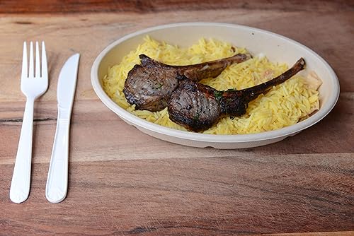 Miniatura 5 de Cuencos compostables para burrito de 32 onzas (paquete de 125)  100% biodegradables naturales de caña de azúcar, bagazo, fibras de bambú,