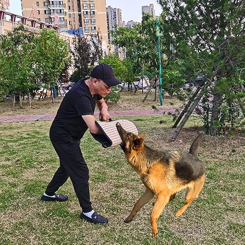 Miniatura 35 de Manga para mordeduras de perro, brazo de entrenamiento, yute, masticable, juguete para K9, trabajo perro, pitbull, pastor alemán, cachorros, perros