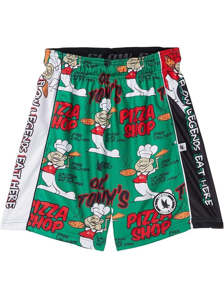 Green FLOW SOCIETY Boys Pizza Shop Shorts (Little Kid/Big Kid)