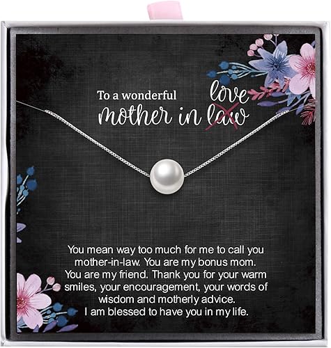 Collar ALoveSoul para mujeres y niñas - Collar de plata de ley 925 con perla única, ideas de regalo para el Día de la Madre y cumpleaños