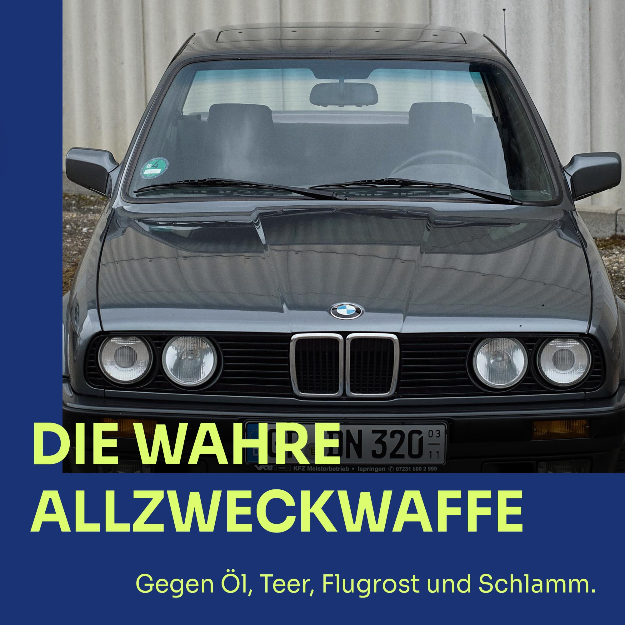 Liquid Elements Decon One Set 3-tlg., 1L + Waschhandschuh & Tuch, Teer | Flugrostentferner Auto, Vorreiniger, materialschonend & pH-neutral, entfernt Öl, Flugrost & Schlamm