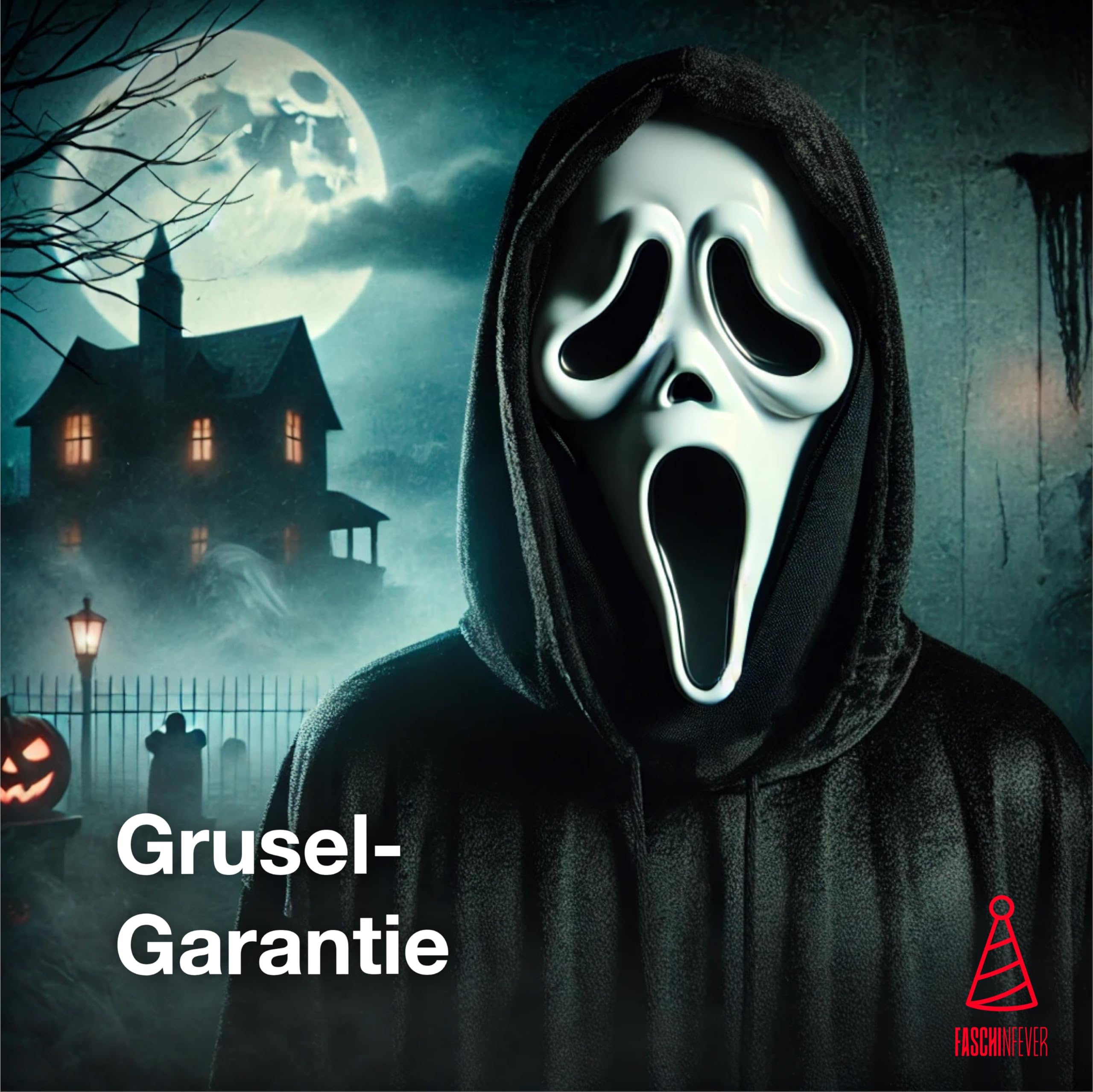 FASCHINFEVER Ghost Mask - Scream Mask Costume Mask - Ghostface Horror Fancy Dress for Halloween and Fancy Dress for Men and Women - Image 2