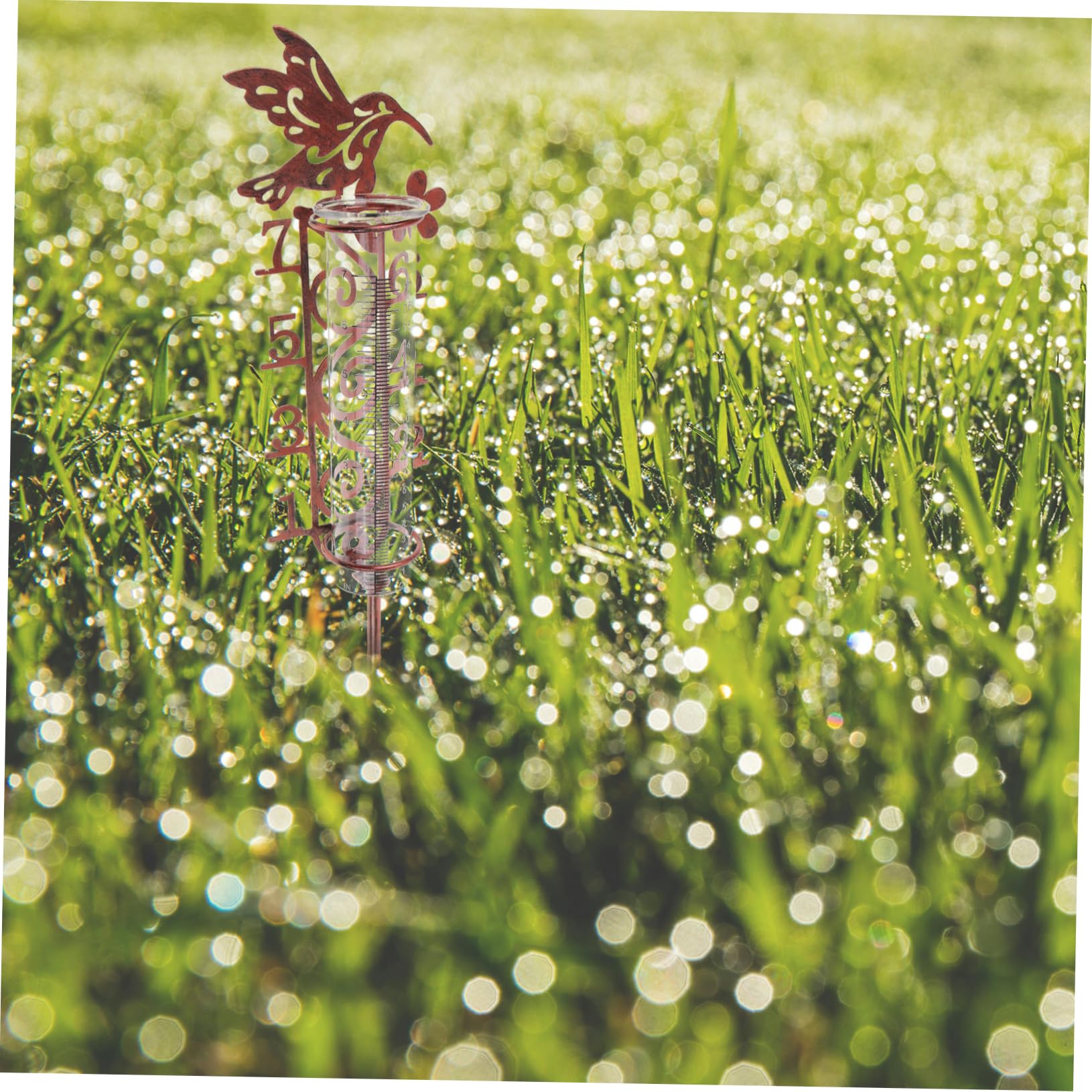 SOLUSTRE 3stücke Outdoor Regenmesser Mit Metallpfahl Präziser Regenmesser Für Garten Dekorative Messvorrichtung Für Niederschlag Kapazität Wetterfest Und Tragbar